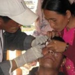 clip_image002 NAFA Health workers Beg Bahadur Tamang and Sunita Tamang suturing wounds.
